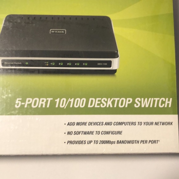 NIB D-Link 5-port 10/100 desktop switch DES-1105 - Picture 2 of 11